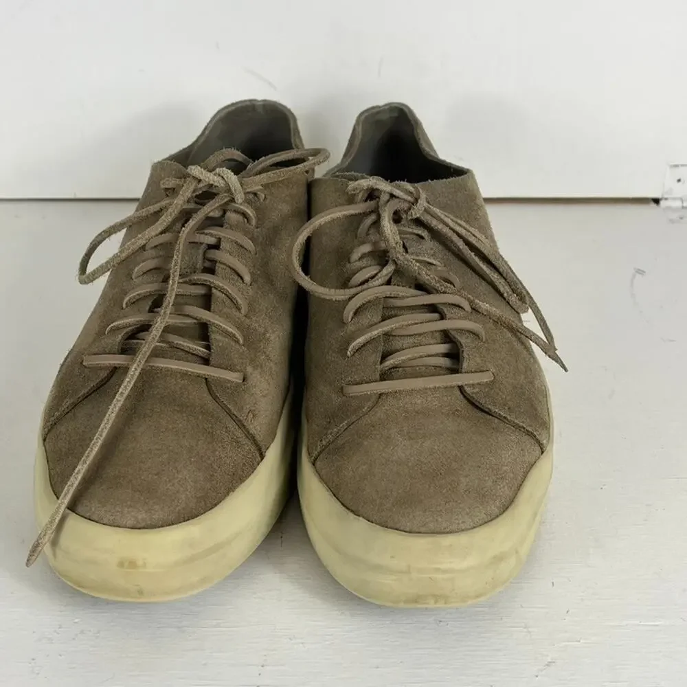 VINCE Casual Shoes Mens 10M Copeland Beige Suede Leather Laces Sneakers